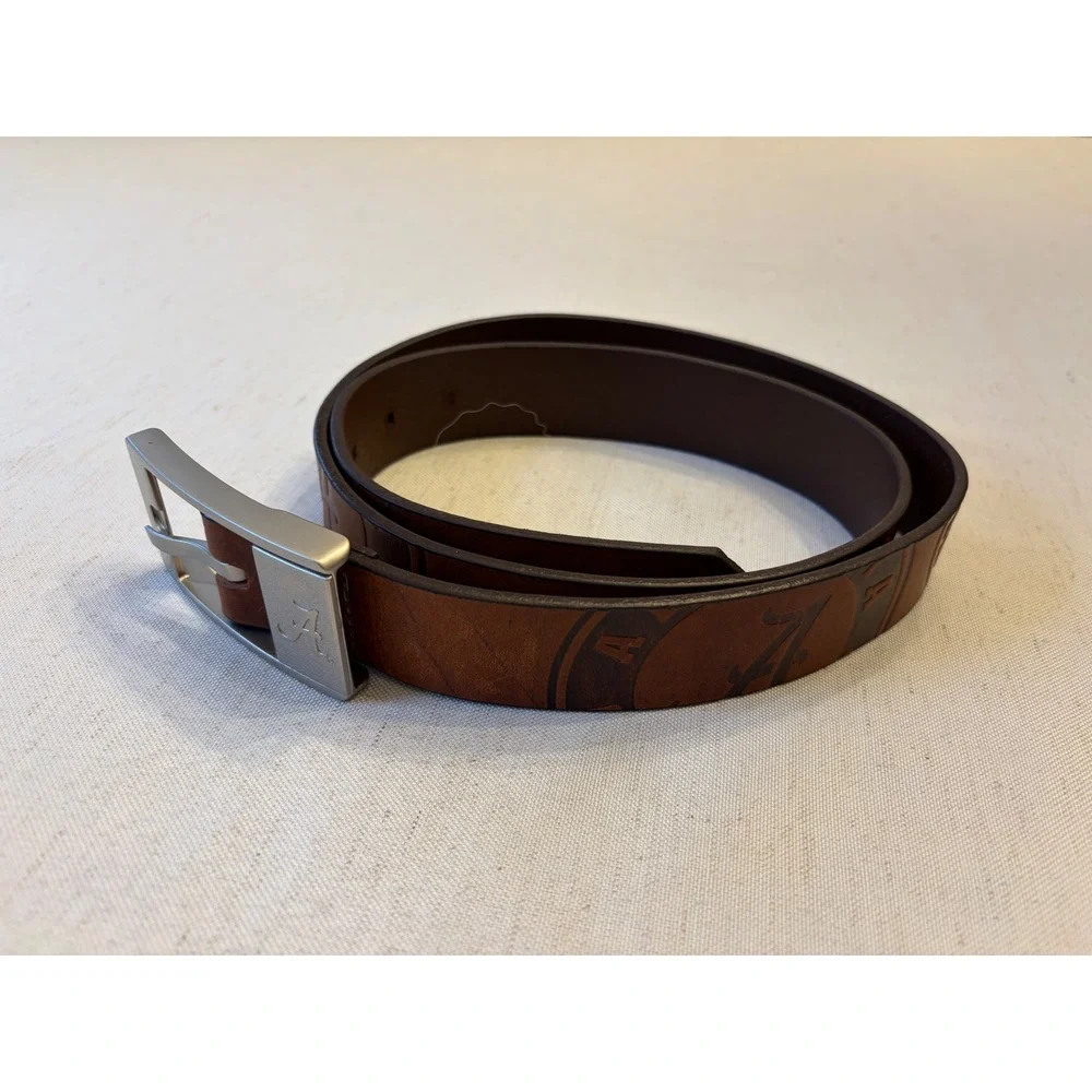 Eagles Wings Alabama Crimson Tide Leather Belt Mens 38 Brown Excellent NCAA